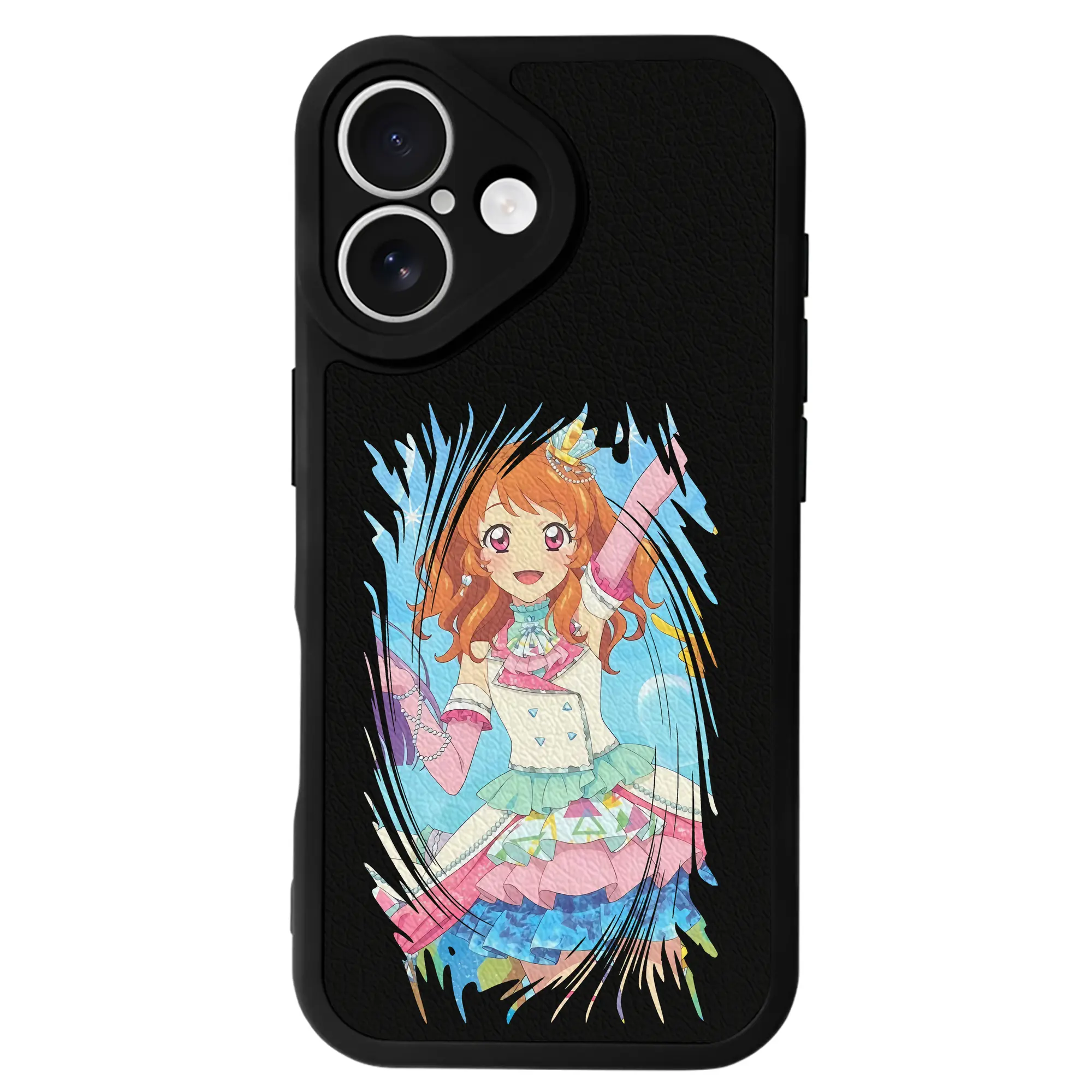 アイカツ グッズ 大空 あかり - IPhone 16シリーズ対応 ・ シリコンスマホケース ・ レザー調 ・ 高精度フィット ・ 耐衝撃 ・ ワイヤレス充電対応 ・ 精密カット